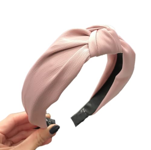 5 Stück Modisch Geknotetes Haarreifen für Damen,Breite Stirnband,Haarband mit knoten,Stoff Haarreif Haarschmuck für Damen und Mädchen,Hochzeit,Party,Bühne,Urlaub,Yoga,Gesicht waschen,Rosa a von Whakano