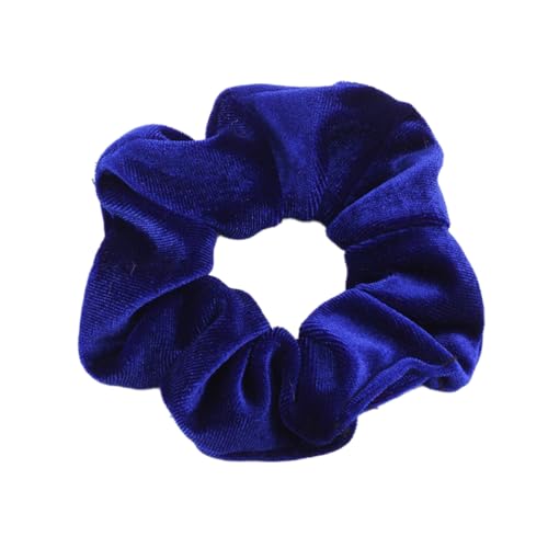 5 Stück Samt Scrunchies Haargummis für Damen,Einfarbige Elastische Dicke Bänder,Gummibänder Haarbänder,Pferdeschwanzhalter,Haarring des Dickdarms,Haargummi Haare Ringe für Damen,Königsblau von Whakano