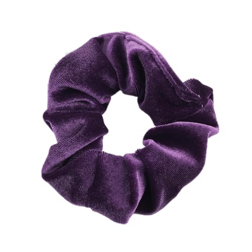 5 Stück Samt Scrunchies Haargummis für Damen,Einfarbige Elastische Dicke Bänder,Gummibänder Haarbänder,Pferdeschwanzhalter,Haarring des Dickdarms,Haargummi Haare Ringe für Damen,Lila D von Whakano