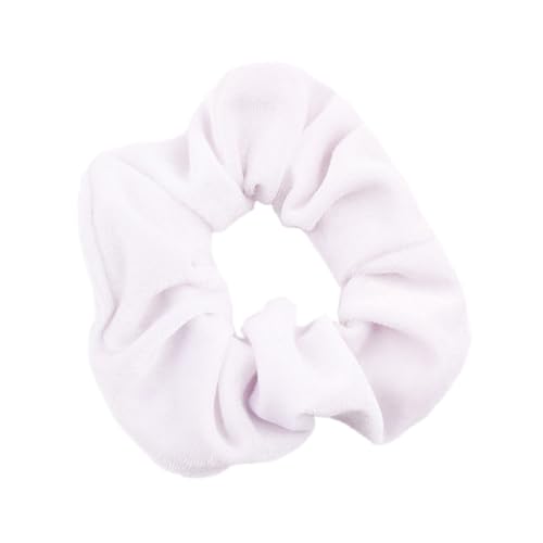 5 Stück Samt Scrunchies Haargummis für Damen,Einfarbige Elastische Dicke Bänder,Gummibänder Haarbänder,Pferdeschwanzhalter,Haarring des Dickdarms,Haargummi Haare Ringe für Damen,Weiß von Whakano