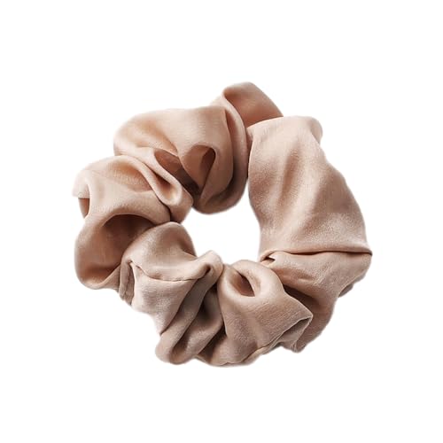 5 Stück Samt Scrunchies Haargummis für Damen,Einfarbige Elastische Dicke Bänder,Haargummis Elastische Haarbänder,Haare Ringe,Haarring des Dickdarms,Haargummi Haare Ringe Damen,Beige von Whakano