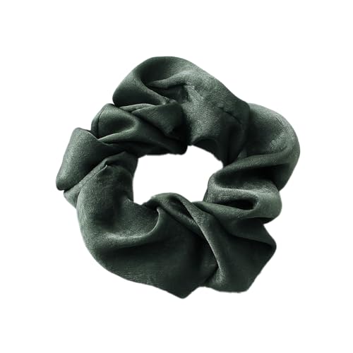 5 Stück Samt Scrunchies Haargummis für Damen,Einfarbige Elastische Dicke Bänder,Haargummis Elastische Haarbänder,Haare Ringe,Haarring des Dickdarms,Haargummi Haare Ringe Damen,Dunkelgrün B von Whakano