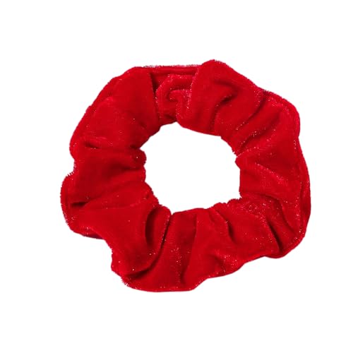 5 Stück Samt Scrunchies Haargummis für Damen,Gummibänder Haarbänder,Elastische Dicke Bänder,Haare Ringe Haarschmuck,Pferdeschwanzhalter,Haarring des Dickdarms für Mädchen Damen,Rot von Whakano