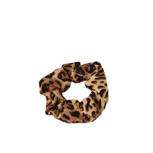 6 Stück Leopardenmuster Haargummis für Damen,Scrunchies Dicke Bänder,Haare Ringe Zopfgummi,klein Elastische Haarbänder,Haargummibänder Halt für Pferdeschwanzhalter,Farbe D von Whakano