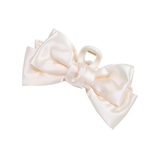 Große Haarschleifen für Damen,Rutschfeste Haarspangen,Haarklammern Hair Clip Claw Clip,Starker Halt,Krallenklammern Haarstyling-Zubehör für Frauen,Party Strand Pool Urlaub,Weiß von Whakano
