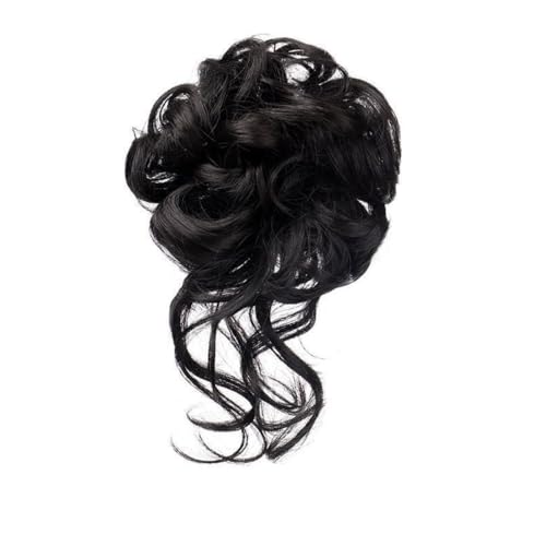 Haarschmuck Haarklammer,Abnehmbare Dutt-Haarteile,Messy Bun Hair Claw Clip,Chignon Hochsteckfrisur Clip,Lockig Wellig Synthetik Hochsteckfrisure,Frauen Haarteil Haarspangen,Schwarz von Whakano