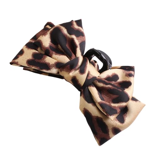 Leopardenmuster Haarschleifen für Damen,Rutschfeste Haarspangen,Haarklammern Hair Clip Claw Clip,Starker Halt,Krallenklammern Haarstyling-Zubehör,Party AbschlussballStrand Pool Urlaub,A von Whakano