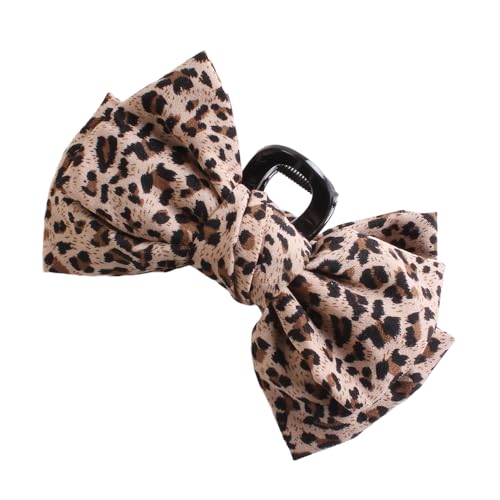 Leopardenmuster Haarschleifen für Damen,Rutschfeste Haarspangen,Haarklammern Hair Clip Claw Clip,Starker Halt,Krallenklammern Haarstyling-Zubehör,Party AbschlussballStrand Pool Urlaub,B von Whakano