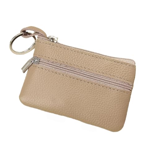 Mini Geldbörse Damen,weichem Leder Geldbeutel mit Zipper,Damen Portemonnaie Weich Bequem Klein Wallet,Kreditkartenetui,Coin Purse Wallet,Münzfach Portemonnaie für Frauen,Aprikose von Whakano