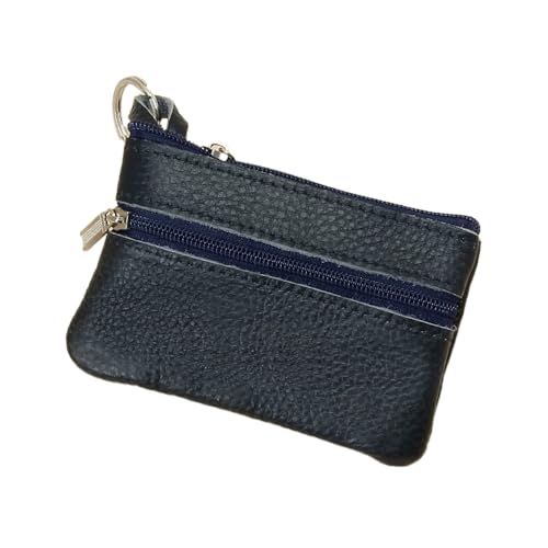 Mini Geldbörse Damen,weichem Leder Geldbeutel mit Zipper,Damen Portemonnaie Weich Bequem Klein Wallet,Kreditkartenetui,Coin Purse Wallet,Münzfach Portemonnaie für Frauen,Königsblau von Whakano