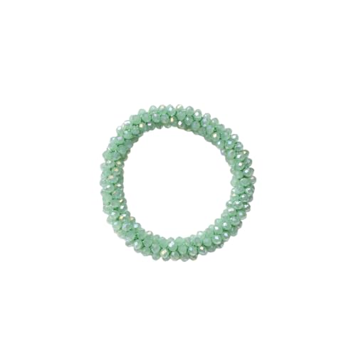 Mode Perle Haargummi für Damen und Frauen,Süße Haare Ringe,Elastische Haarbänder Armbänder Pferdeschwanzhalter Zopfgummi Scrunchies Haarschmuck Zubehör,Gummibänder,Fruchtgrün von Whakano