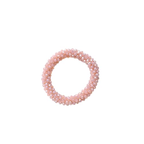 Mode Perle Haargummi für Damen und Frauen,Süße Haare Ringe,Elastische Haarbänder Armbänder Pferdeschwanzhalter Zopfgummi Scrunchies Haarschmuck Zubehör,Gummibänder,Rosa A von Whakano
