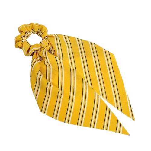 Modisch Haargummis mit Lang Schleife,Elastische Haare Ringe,Haarbänder für Damen und Frauen,Pferdeschwanz-Halter,Scrunchies Haarschmuck Zubehör,Gummibänder,Dicke Bänder,Streifen,Gelb Modisch Haargummis mit Lang Schleife,Elastische Haare Ringe,Haarbänder für Damen und Frauen,Pferdeschwanz-Halter,Scrunchies Haarschmuck Zubehör,Gummibänder,Dicke Bänder,Streifen,Gelb von Whakano