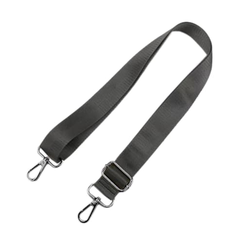 Taschengurt 3.8cm Breit für Damen Herren mit Karabiner,Verstellbarer 80-140cm Taschenriemen,Ersatz Schulterriemen Schultergurt,für Duffel Kameratasche Laptoptasche,Schwarze Schnalle,Dunkelgrau von Whakano