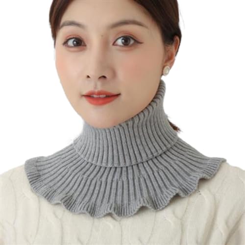 Whakano 2 Stück Gestrickter Rollkragen Falscher Kragen Abnehmbarer,Krageneinsatz Rollkragen Scarf Damen,Fake Kragen Schal Gestrickt,Warm Winter Winddicht Pullover Fake Kragen Schal,Grau Whakano 2 Stück Gestrickter Rollkragen Falscher Kragen Abnehmbarer,Krageneinsatz Rollkragen Scarf Damen,Fake Kragen Schal Gestrickt,Warm Winter Winddicht Pullover Fake Kragen Schal,Grau von Whakano