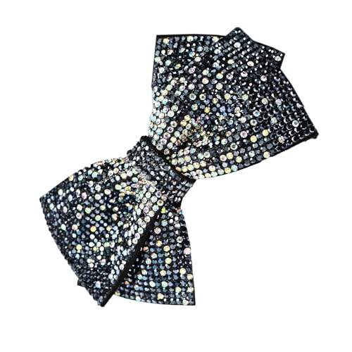 Whakano Glitzer Haarspangen mit Strassschleife,Große Haarschleifen Clip für Damen und Mädchen,Automatische Haarspangen,Elegante Mädchen Haarschmuck,Haarstyling-Zubehör Haar Clips,Navy blau von Whakano
