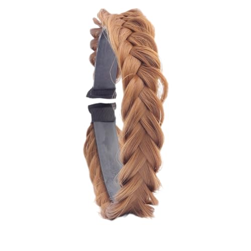 Zopf Geflochten Stirnband für Damen,Perücke Haarreifen,Breit Synthetische Haar Haarband,Oktoberfest Damen Stirnband,Kopfbedeckung Zubehör,Haarschmuck für Hochzeiten,Party,Urlaub,Strand,F von Whakano