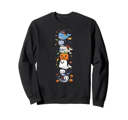Lustiger Wal Hexe Vampir Geist Halloween Kinder Herren Damen Sweatshirt Lustiger Wal Hexe Vampir Geist Halloween Kinder Herren Damen Sweatshirt von Whale Lovers Halloween Skeleton Mummy Outfits