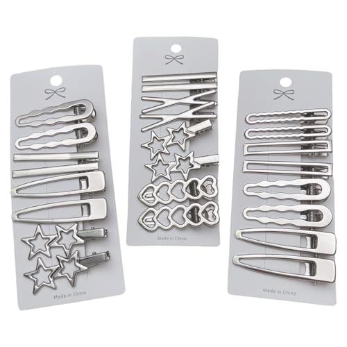 WhaleO 24 Stück haarspangen damen Mädchen haarspange silber haarspange metall haarspange für feines haar haarclips damen hairclip spangen haare Haarspange für Mädchen, Kinder und Damen (Silber) von WhaleO