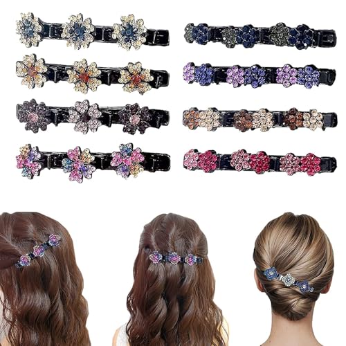 WhaleO 8er Set Five Leaf Clover Haarklammer Blumen Haarklammer Haarspangen Damen Kristall Haarschmuck Damen, Geflochtene Haarspange Mädchen, Kreieren Sie Eine Vielzahl Stilvoller Frisuren WhaleO 8er Set Five Leaf Clover Haarklammer Blumen Haarklammer Haarspangen Damen Kristall Haarschmuck Damen, Geflochtene Haarspange Mädchen, Kreieren Sie Eine Vielzahl Stilvoller Frisuren von WhaleO