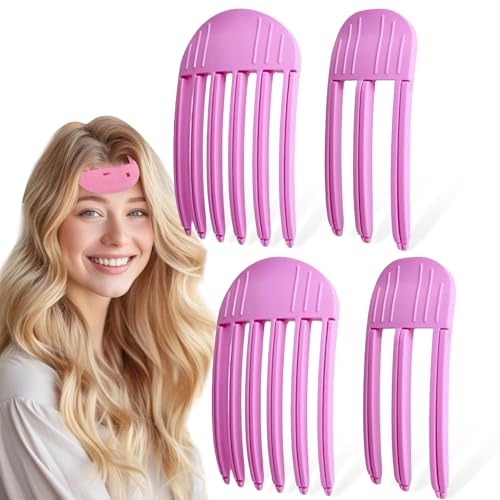 WhaleO Volumen Clips Haare 4 Stück für Fluffige Pony, Volumen Haarklammer Volumenclip Haarwurzeln Lifting Clips für Fluffige Pony und Hohe Krone Frisur, Volumen Kamm für Männer und Frauen von WhaleO
