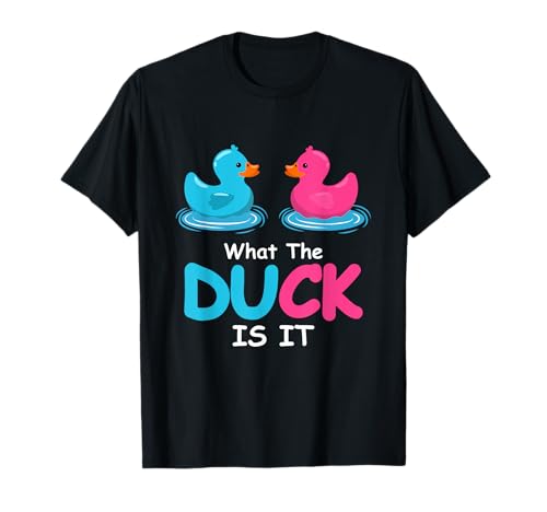 What-The Duck Is It Baby Gender Reveal Party Pink Blau T-Shirt What-The Duck Is It Baby Gender Reveal Party Pink Blau T-Shirt von What-The Duck Is It Baby Gender Reveal Pink Blue