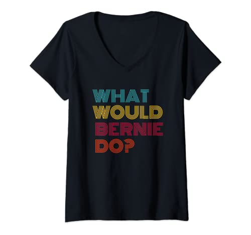 Damen Was würde Bernie Sanders tun, wenn er Präsident wäre T-Shirt mit V-Ausschnitt Damen Was würde Bernie Sanders tun, wenn er Präsident wäre T-Shirt mit V-Ausschnitt von What Would Bernie Sanders Do? What Happened Bernie