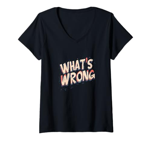 Damen Amazing What's Wrong Speech Kostüm T-Shirt mit V-Ausschnitt Damen Amazing What's Wrong Speech Kostüm T-Shirt mit V-Ausschnitt von What's Wrong Outfit