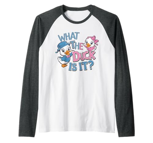 was ist das für eine Ente? Gender Reveal Baby Shower Party Raglan von What the Duck Gender Reveal Apparel