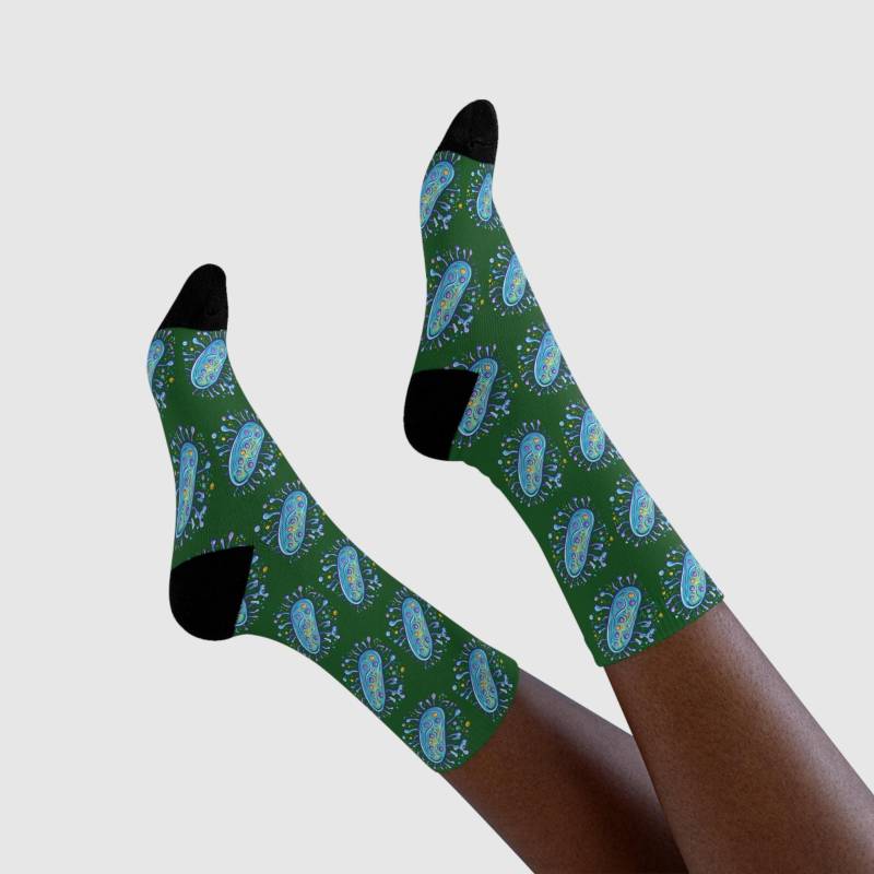 Bacteria Patterned Crew Socks Bacteria Patterned Crew Socks von WhatICDesign