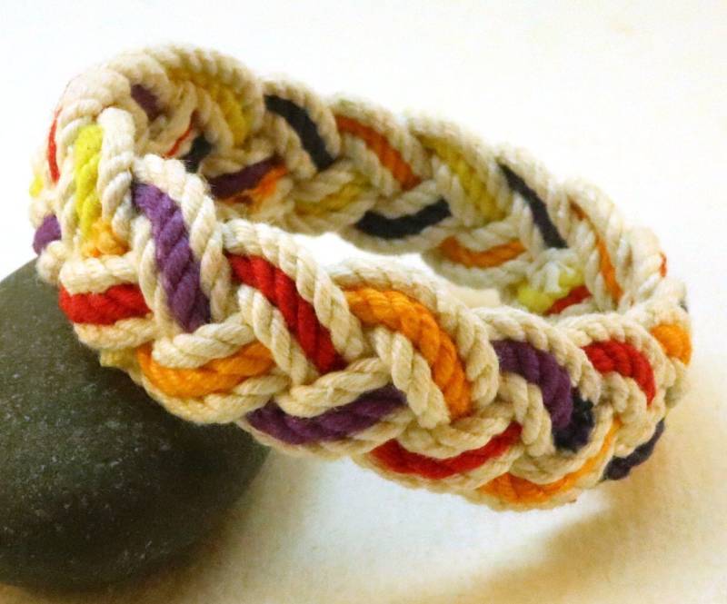 Armband Seil Regenbogenseil 4497 von WhatKnotShop