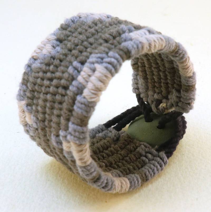 Blaugraues Bündchen Gr.l 4438 von WhatKnotShop