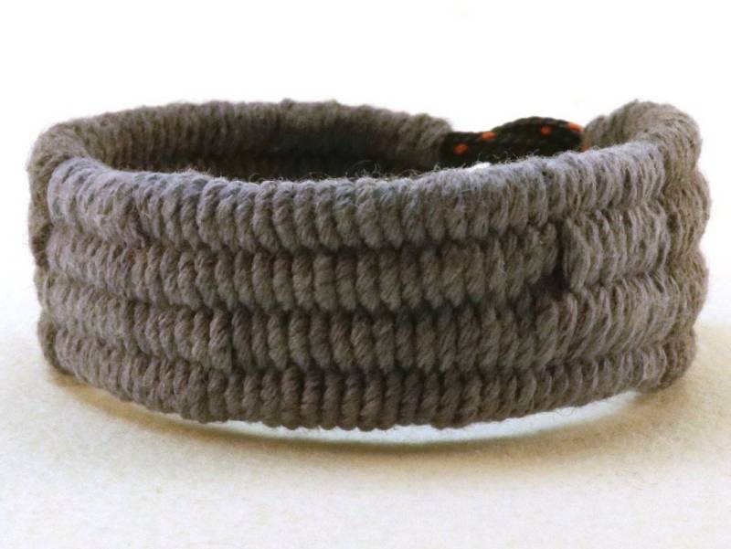 Blaugraues Handgewebtes Armband Größe S 4450 von WhatKnotShop