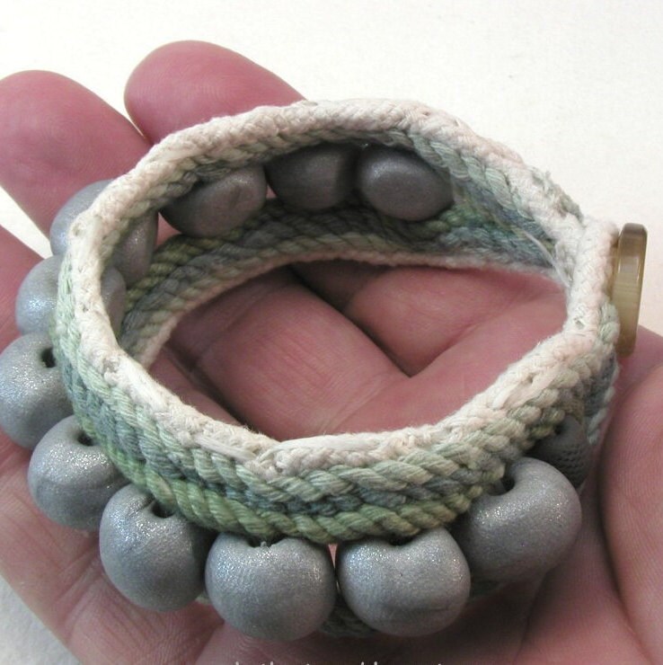 Chunky Perlenarmband Größe M 3917 von WhatKnotShop