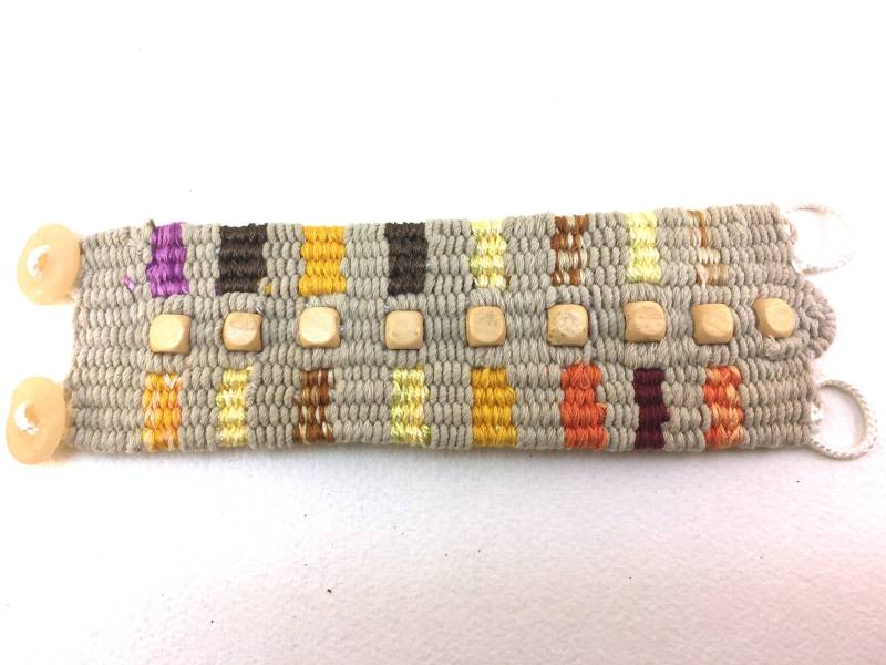 Doppelknopf-Manschette Mit Perlen Gr.m 4237 von WhatKnotShop