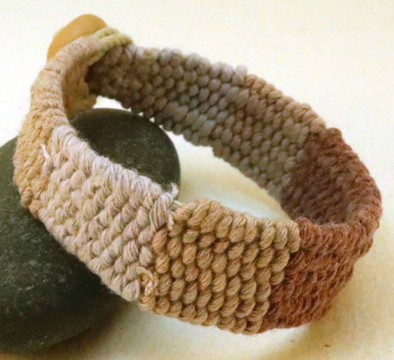 Erdfarbenes Armband Größe M 4502 von WhatKnotShop