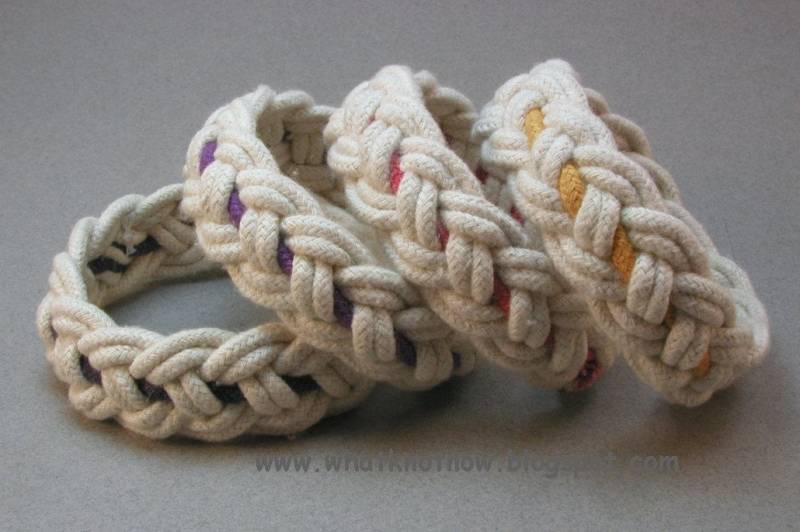 Vierteiliges Seilarmband Mit Farbakzent 3514 von WhatKnotShop