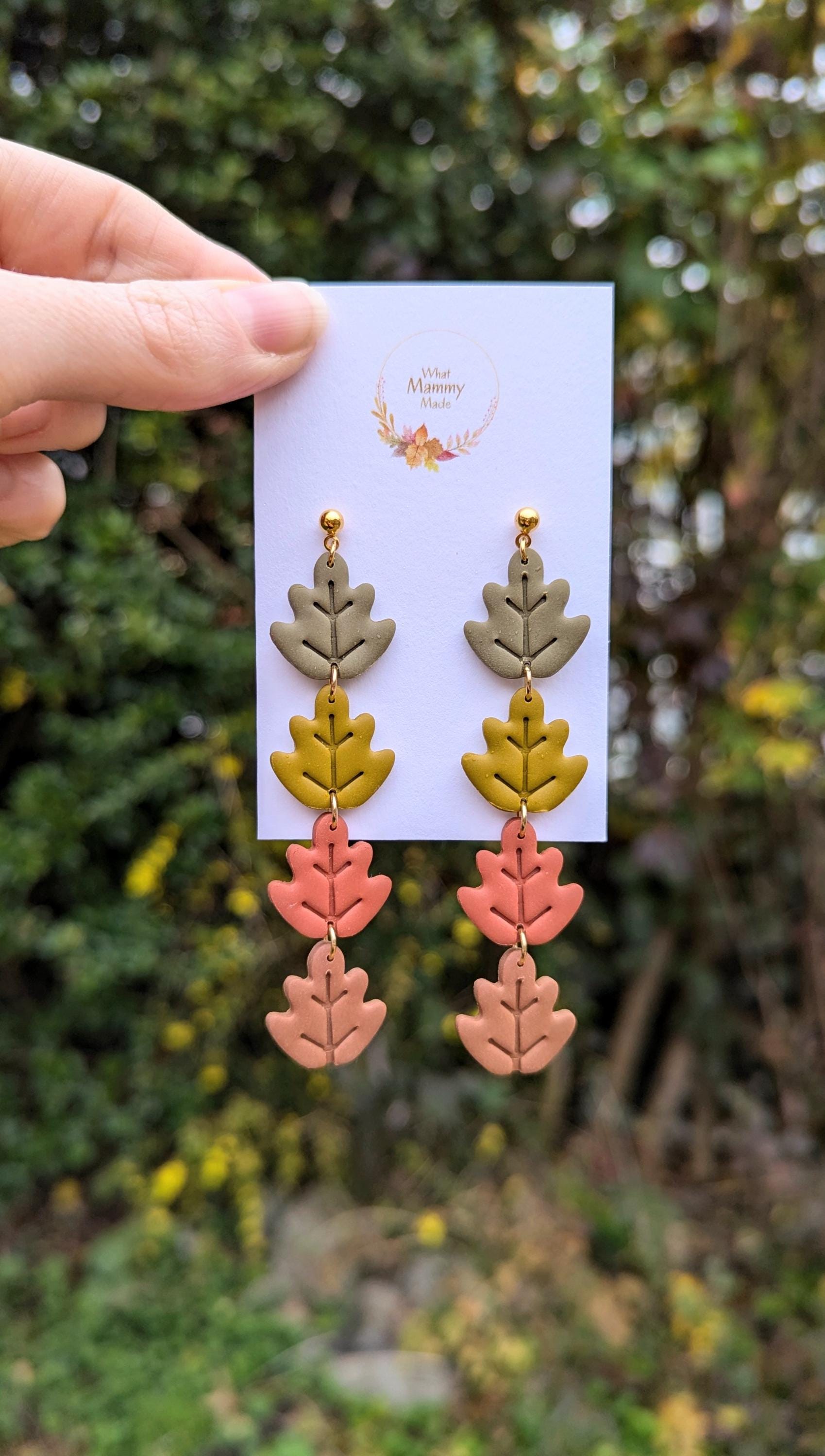 Handgemachte Herbst Blatt Ohrringe Polymer Clay Herbstfarben Handgemachte Herbst Blatt Ohrringe Polymer Clay Herbstfarben von WhatMammyMade