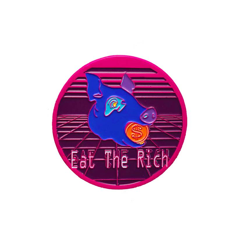 Eat The Rich Soft Enamel Anstecker von WhatTheWhatnots