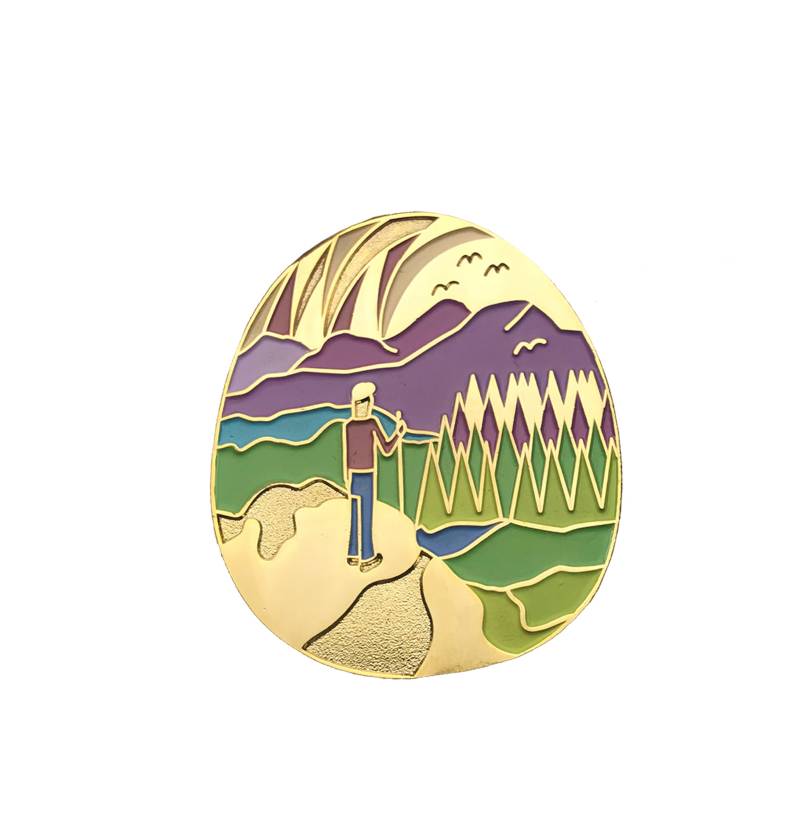 Seconds Sale Gone Wandern Soft Enamel Pin von WhatTheWhatnots