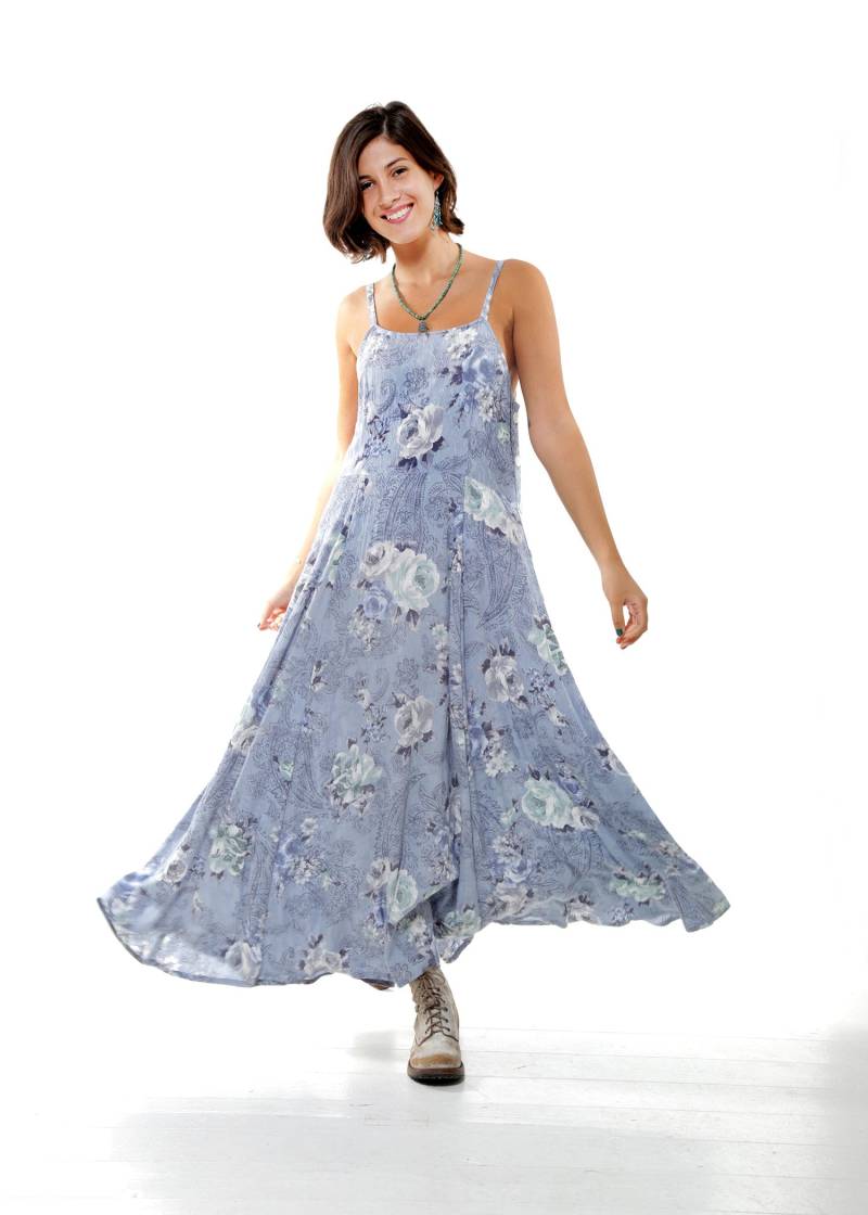 Blaues Boho Maxi Kleid/Boho Kleid/Vintage Inspiriert von WhatWouldSusieWear