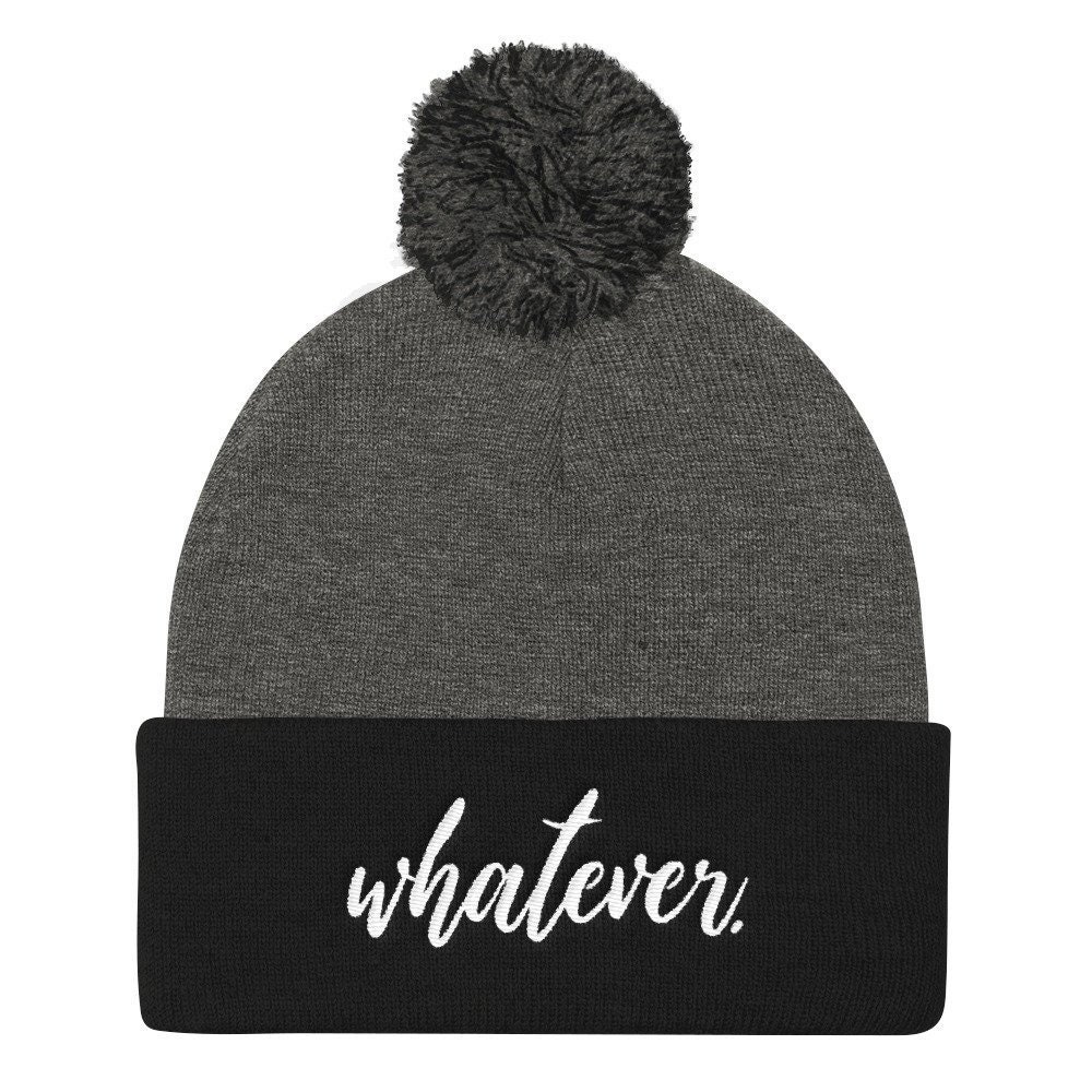 Was Pom-Pom Stricken Wintermütze Was Pom-Pom Stricken Wintermütze von WhateverPrints