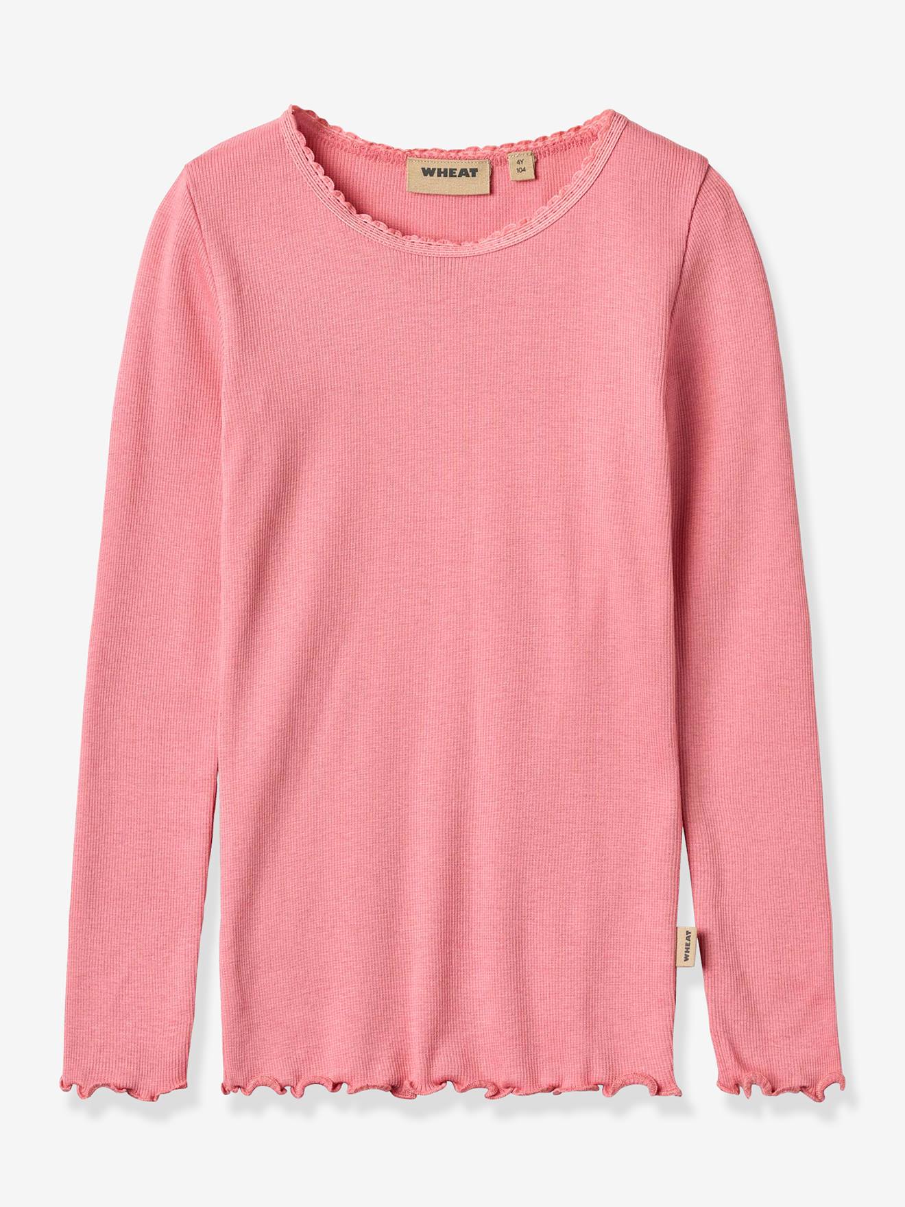 Rippshirt mit Spitzenkragen Mädchen Wheat hell von Wheat