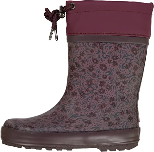 Wheat Footwear | Thermo Kinder Gummistiefel | Wasserdicht Regenschuhe für Kleinkinder, Jungen & Mädchen | Rubber Boot Solid - Junior | Watercolor Flowers - EU 29 von Wheat