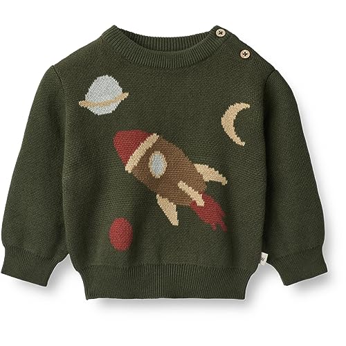 Wheat Jacquard Pullover Rakete Baby Kleinkind Größen Jungen 100% Bio-Baumwolle Öko Tex Standard von Wheat