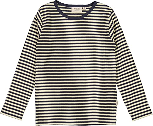 Wheat Jungen Kinder Langärmliges, gestreiftes T-Shirt 100% Biobaumwolle Öko Tex Standard 100 von Wheat