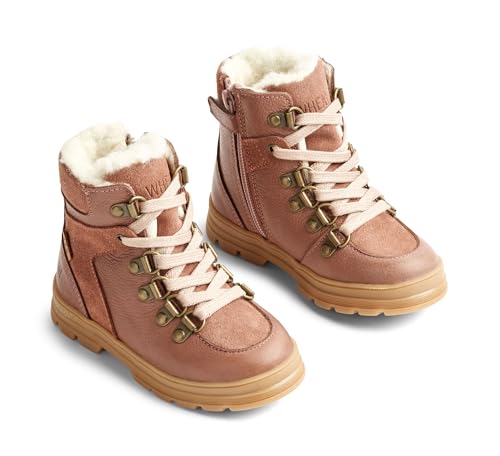 Wheat Unisex Winterschuh Toni Hiker Tex Wasserdicht-Atmungsaktiv aus zertifiziertem Leder Warm und Gefüttert, Dusty Rouge, 27 von Wheat