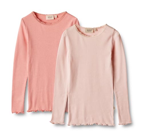 Wheat - Mädchen - 2 Langarm Rippen Doppelpack - T - Shirts Reese - Öko - Tex - Standard von Wheat