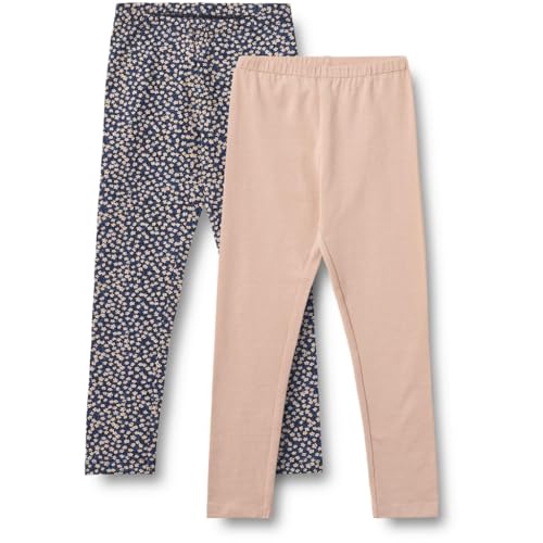 Wheat Mädchen 2er Pack Leggings Jules GOTS Zertifiziert Doppelpack - Blue Flowers - 110/5y von Wheat