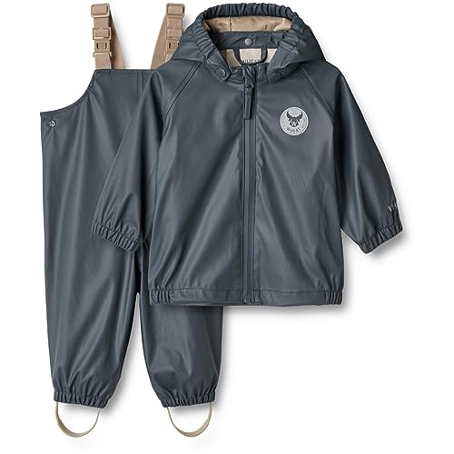 Wheat Regenset Jacke und Hose Charlie Baby Kleinkind Größen Unisex Jungen und Mädchen 100% recyceltes Poleyster Öko Tex Standard Wasserdicht, Winddicht Öko Tex Standard von Wheat